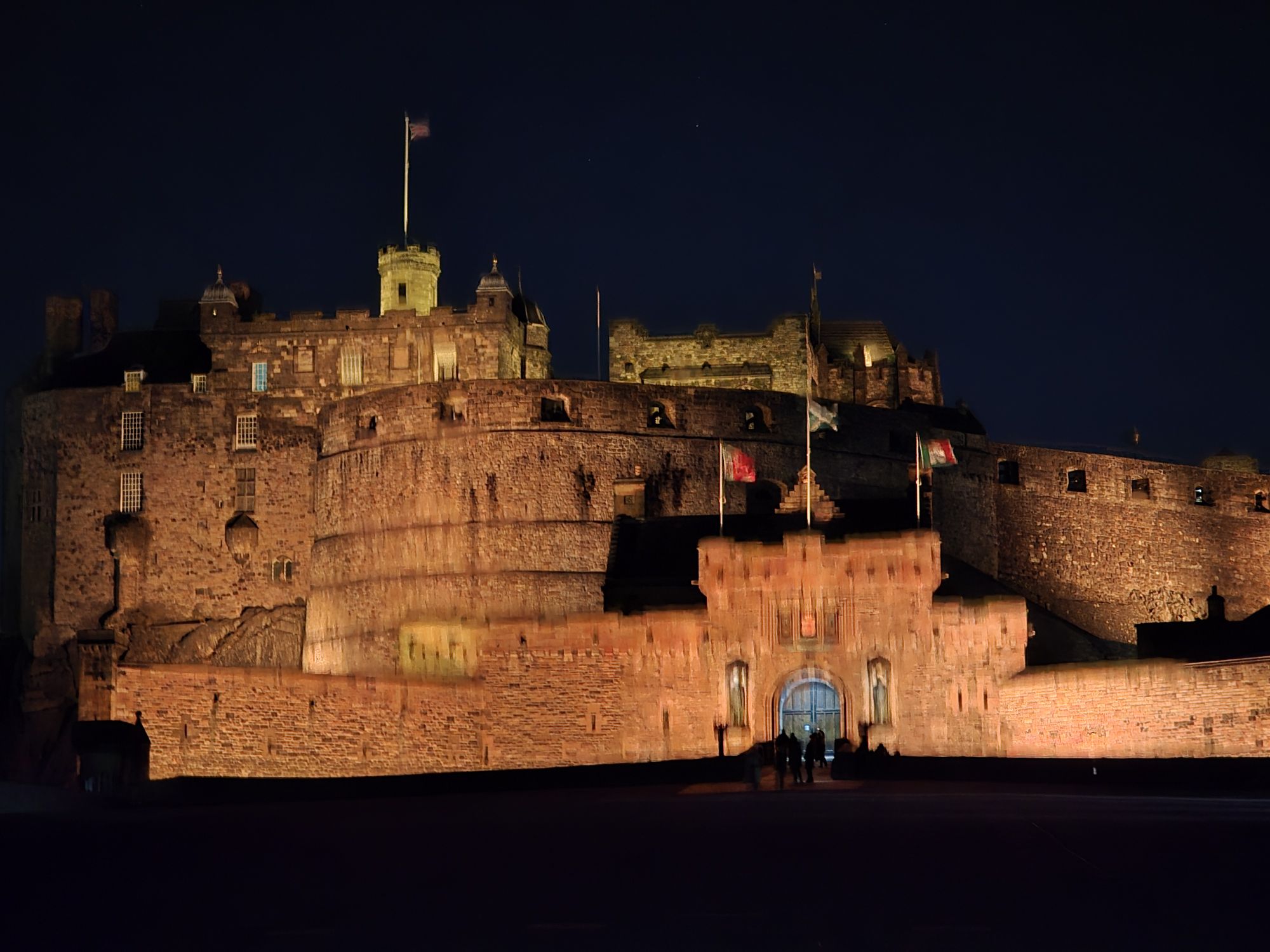 Edinburgh Castle at nightfall